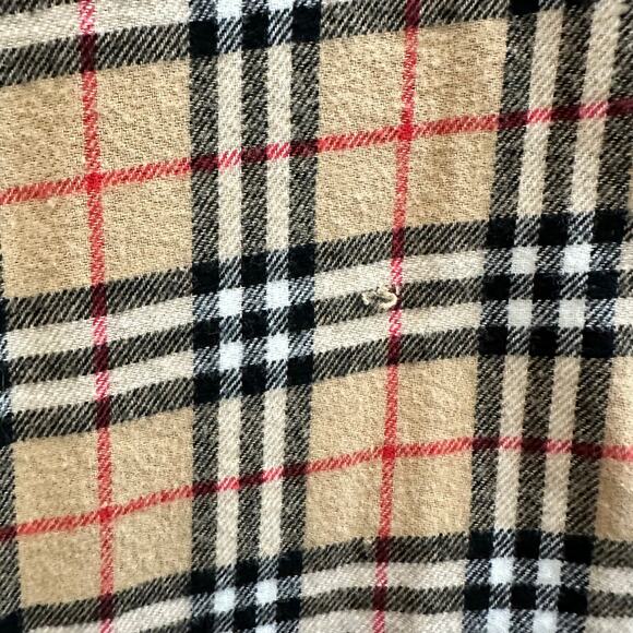 Simply Southern Long Sleeve Flannel Tan Black Red Plaid Women's Small - Picture 7 of 9